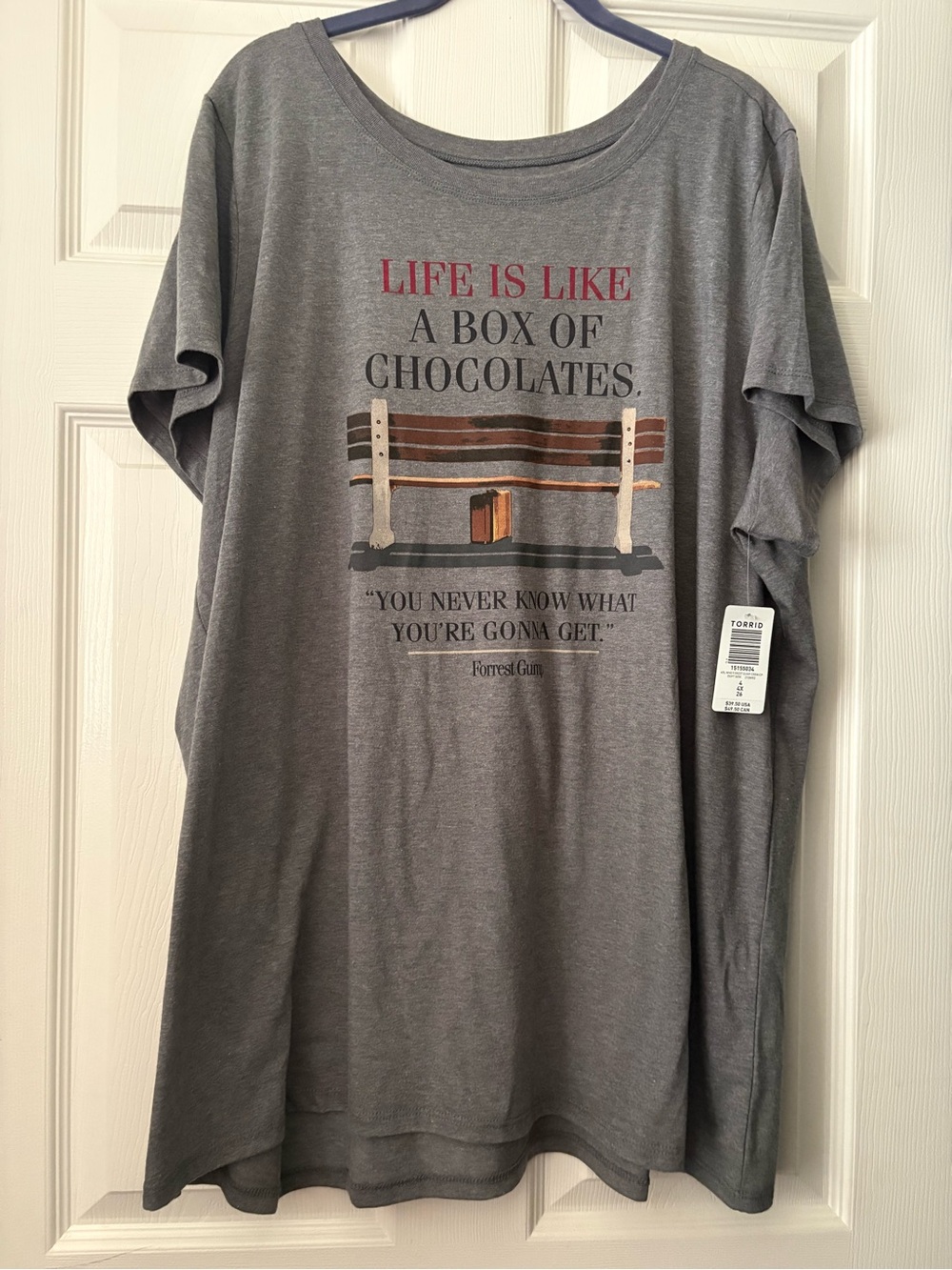 Torrid Sz 4X Black Forest Gump T-Shirt NWT